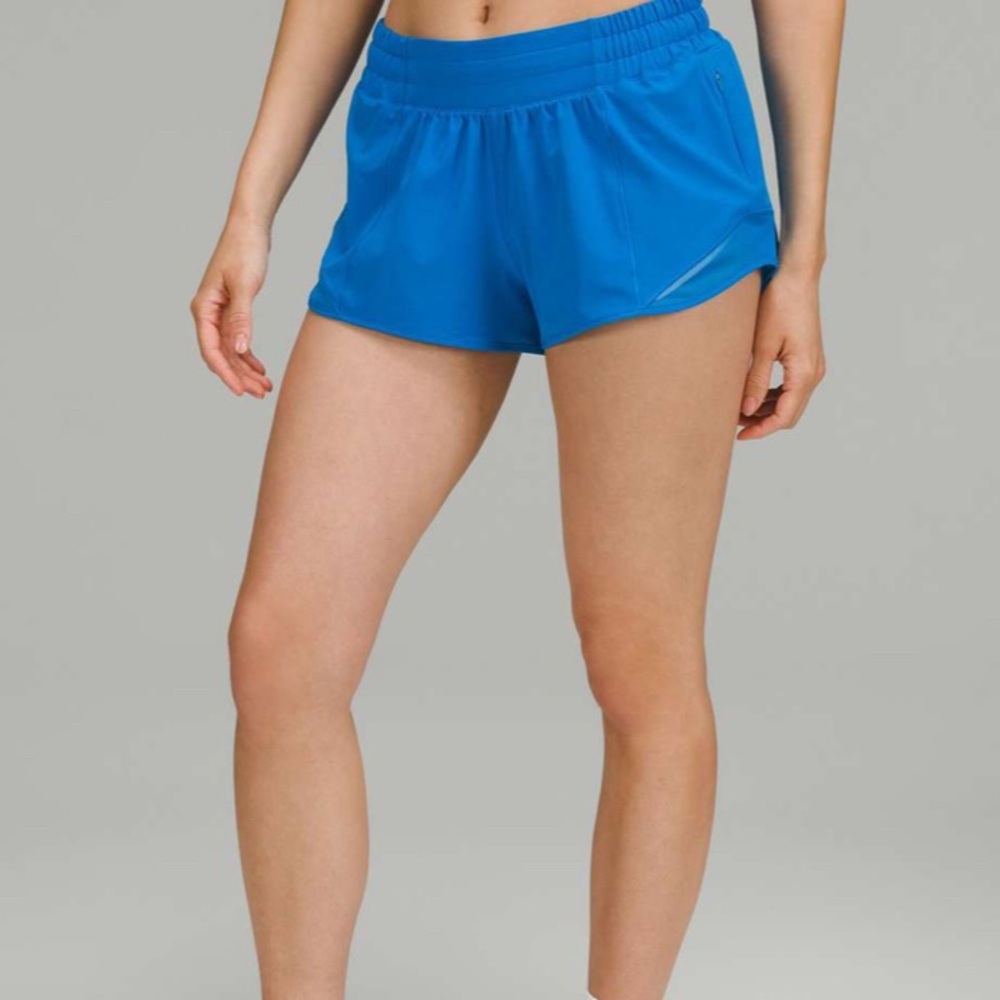 Lululemon hotty hot low rise 2.5” poolside blue Athletic Shorts